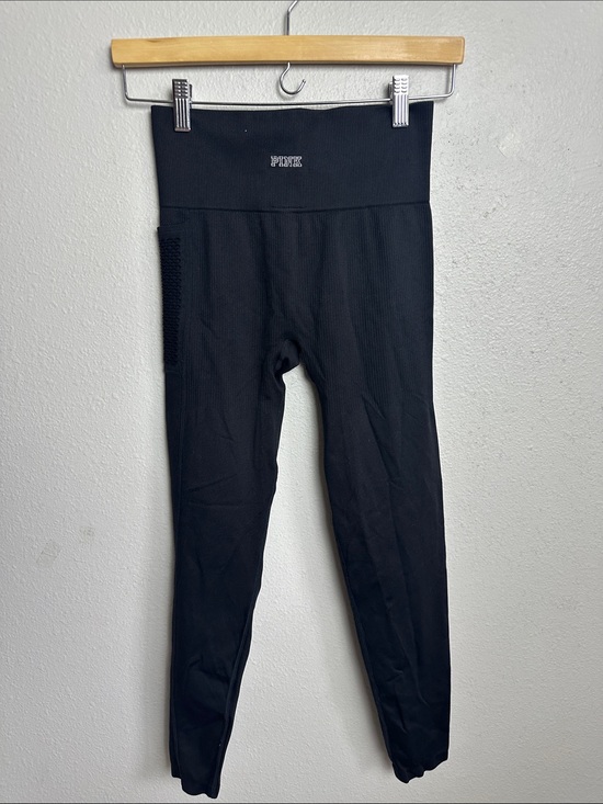 PINK Victoria's Secret Pants - PINK Victoria's Secret Black High-Waist cool and comfy Leggings with Side Pocket
